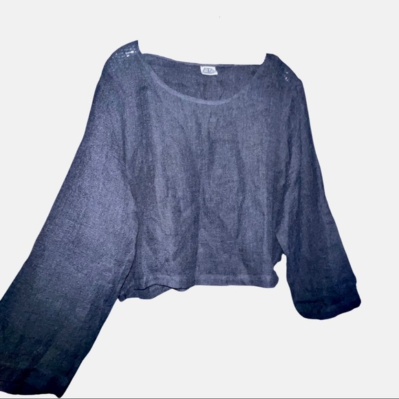 CTC Tops - CTC Linens Black Longsleeve Tunic